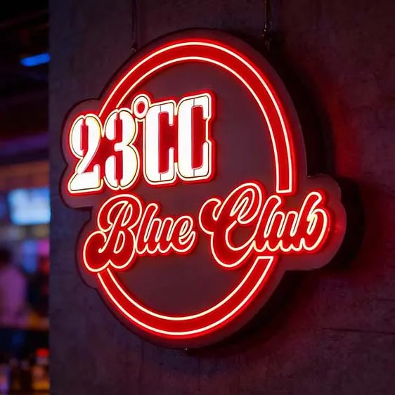 Red neon flex sign bold red glow